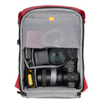 Vanguard VEO Lite B20L Camera & Everyday Backpack (Red) – Fits Full-Frame Camera with 70–200mm Attached + 3 Lenses, 14