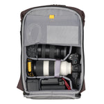 Vanguard VEO Lite B25L Camera & Everyday Backpack (Chocolate) – Fits Full-Frame Camera with 70–200mm Attached + 3–4 Lenses, 16