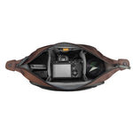 Vanguard VEO Lite S7L Camera & Everyday Shoulder Bag (Chocolate) – Fits Mirrorless Camera + Multiple Lenses, Tablet Storage, Removable Dividers, Easy-Clean Water-Resistant Design