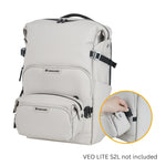Vanguard VEO Lite B25L Camera & Everyday Backpack (Cream) – Fits Full-Frame Camera with 70–200mm Attached + 3–4 Lenses, 16