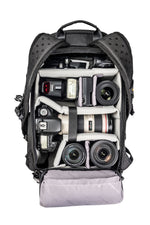 Vanguard VEO SELECT 46BR Camera Backpack – Black, Slim Profile, Rear Access, Tripod Carry